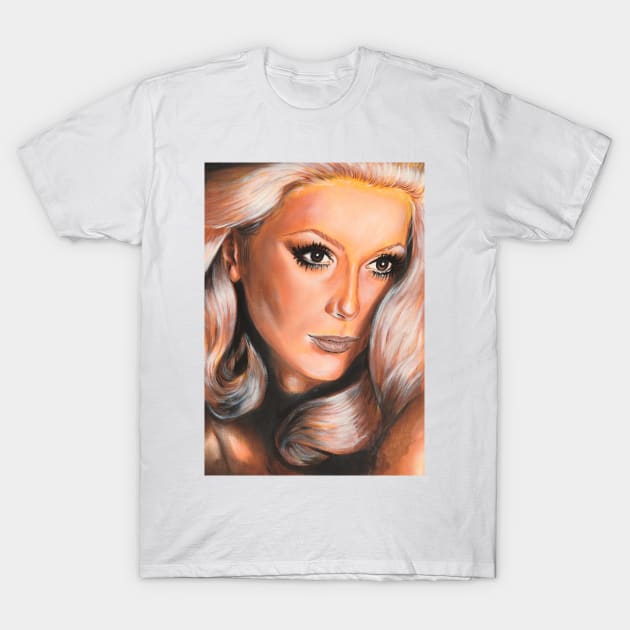 Catherine Deneuve T-Shirt by Svetlana Pelin